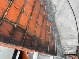 Lead flashing chimney repair