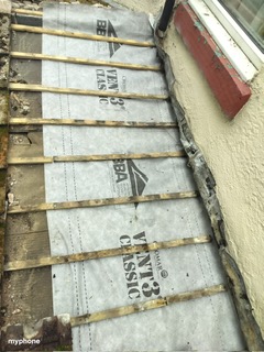 Slate and lead flashings